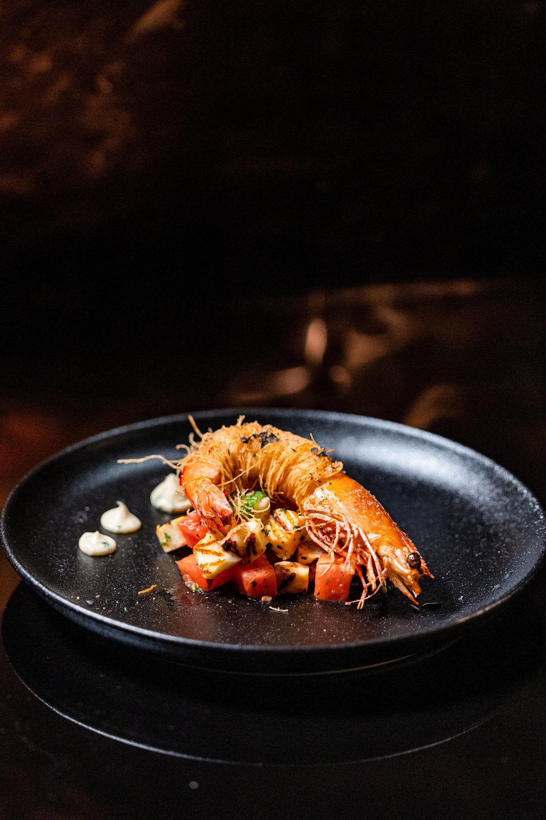 MKR GRAND FINAL RECIPE - KATAYIFI PRAWN HALOUMI WATERMELON SALAD